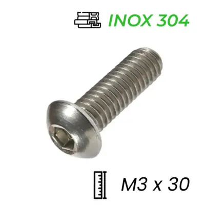 Lục Giác Chìm Mo Inox 304 ISO7380 M3x30
