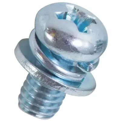 Bulong Pake Đầu Tròn – Lông Đền Phẳng + Vênh Thép 4.6 M4x16