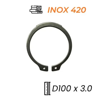Phe Gài Trục Inox 420 DIN471 D100x3.0