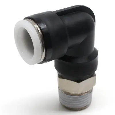 Đầu Nối Nhanh Khí Nén Dạng Cong 90° Ren Ngoài Pisco PL5/8-04-C
