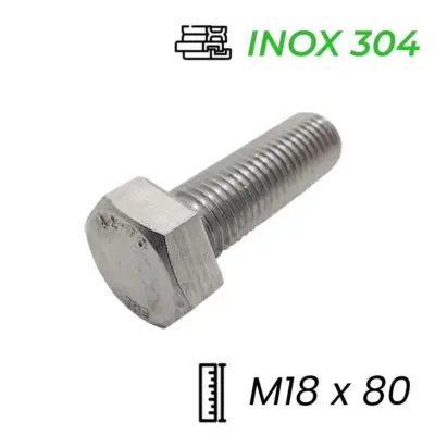 Bulong Inox 304 DIN933 M18x80