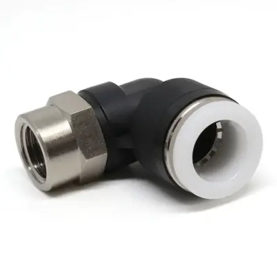 Đầu Nối Nhanh Khí Nén Dạng Cong 90° Ren Trong Pisco PLF1/4-N2U