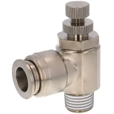 Van Tiết Lưu Khí Nén Bằng Đồng Mạ Niken Pisco KJSC10-02B-1