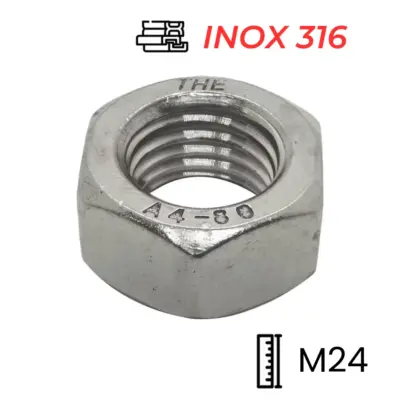 Tán Inox 316 DIN934 M24