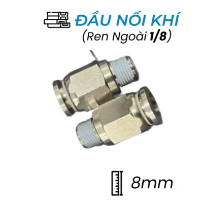 Đầu Nối Nhanh Khí Nén Đồng Ø8mm – Ren Ngoài 1/8″ CDC BPC 08R01