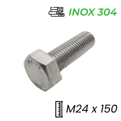 Bulong Inox 304 DIN933 M24x150