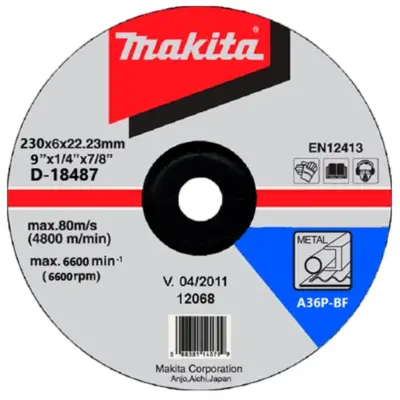 Đá Mài A24R Cho Kim Loại (230x6x22.23MM) Makita D-18487