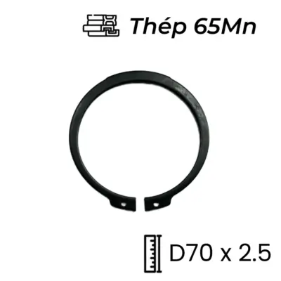 Phe Gài Trục Thép 65Mn DIN471 D70x2.5