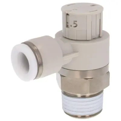 Van Tiết Lưu Khí Nén Loại Khóa Đẩy Có Hiển Thị Chỉ Số Pisco JSGC3/8-N4ALW