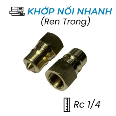 Khớp Nối Nhanh Khí Nén Đồng Đực Ren Trong Rc1/4 CDC SP P02