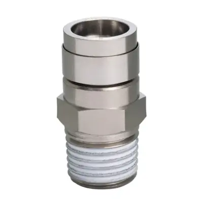 Đầu Nối Nhanh Khí Nén Dạng Thẳng Thân Lục Giác Ren Ngoài Pisco KC12-04-F