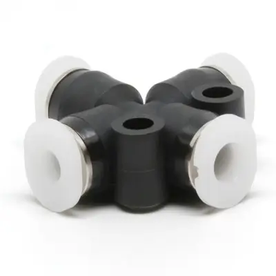 Đầu Nối Nhanh Khí Nén Ngã 4 Dạng Nối Giảm Pisco PZB5/32-1/8M