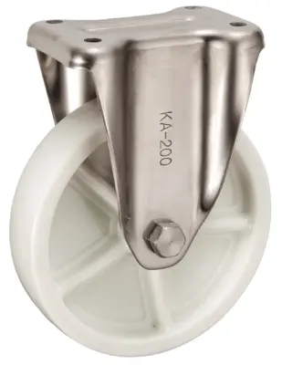 Bánh Xe Nylon Càng Inox Cố Định Không Phanh D200 UKAI PBDKA-200