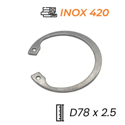 Phe Gài Lỗ Inox 420 DIN472 D78x2.5