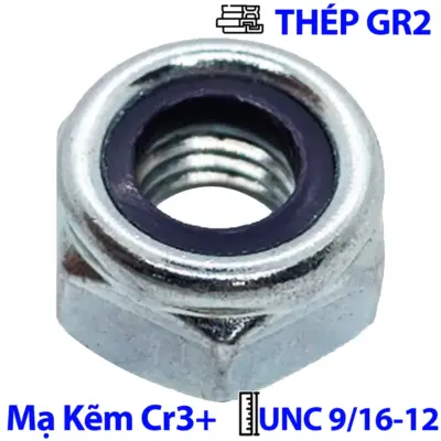 Tán Keo Thép Mạ Kẽm Trắng Cr3+ GR 2 UNC 9/16-12 (NE)