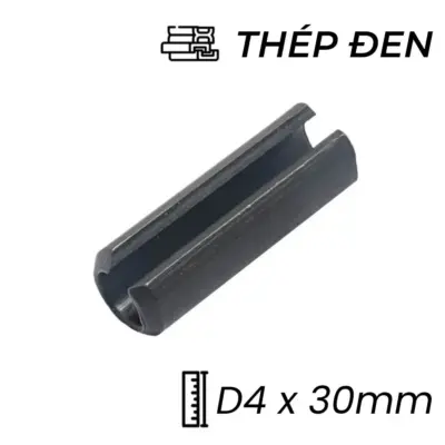 Chốt Ống DIN1481 Thép 65Mn Đen D4x30mm (100Cái/Bịch)