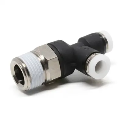 Đầu Nối Nhanh Khí Nén Dạng Chữ T Ren Ngoài Pisco PD1/4-N3U
