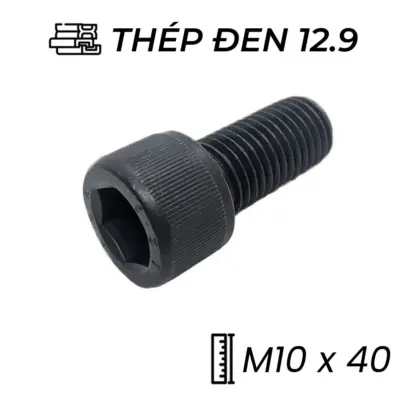 Lục Giác Chìm Đầu Trụ Thép Đen 12.9 DIN912 M10x40