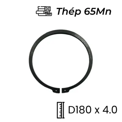 Phe Gài Trục Thép 65Mn DIN471 D180x4.0