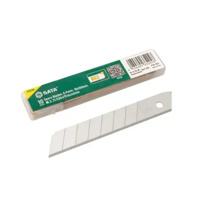 Bộ 10 Lưỡi Dao Rọc Giấy 8 Răng 18x100mm Sata 93436