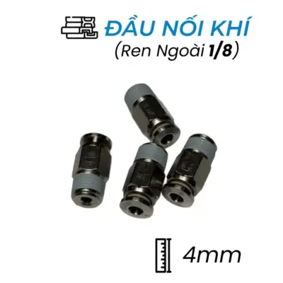 Đầu Nối Nhanh Khí Nén Đồng Ø4mm – Ren Ngoài 1/8″ CDC BPC 04R01