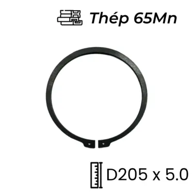 Phe Gài Trục Thép 65Mn DIN471 D205x5.0
