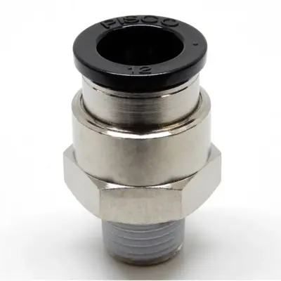 Đầu Nối Nhanh Khí Nén Dạng Thẳng Thân Lục Giác Ren Ngoài Pisco PC12-02