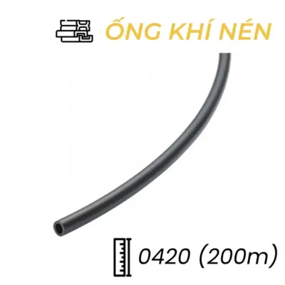 Dây Hơi Khí Nén PA Phi 4 Màu Đen OD4 x ID2 mm CDC PA 0420 (200m)