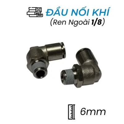 Đầu Nối Nhanh Khí Nén Đồng Cong Ø6mm – Ren Ngoài 1/8″ CDC BPL 06R01