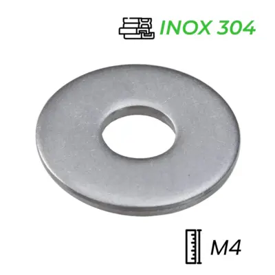Lông Đền Phẳng Inox 304 DIN9021 M4