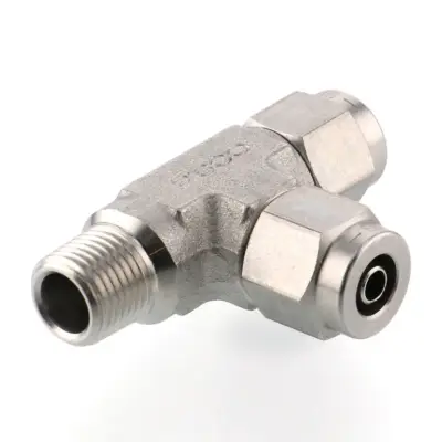 Đầu Ngạnh Nối Ống Có Đai Ốc Xiết Dạng Chữ T Ren Ngoài Pisco NSD0425-01
