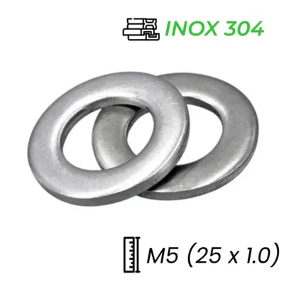 Lông Đền Phẳng Inox 304 M5 (25×1.0)