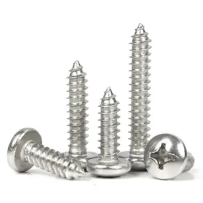 Vít Gỗ Pake Đầu Tròn Thép Mạ Niken St4.8x13mm (#10 x 1/2)