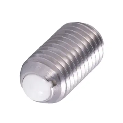 Vít Bi Nhún Thân Inox 304 – Bi Nhựa NBSS4 (Tải Trọng Siêu Nhẹ)