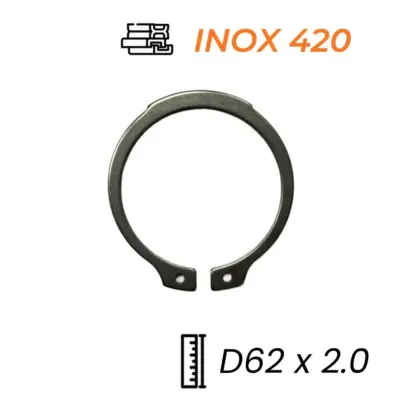 Phe Gài Trục Inox 420 DIN471 D62x2.0