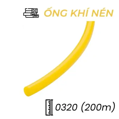 Dây Hơi Khí Nén PU Phi 3 Màu Vàng OD3 x ID2 mm CDC PU 0320 (200m)