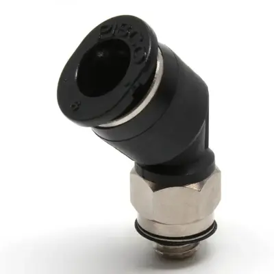 Đầu Nối Nhanh Khí Nén Dạng Cong 45° Ren Ngoài Pisco PLH6-M5M-C