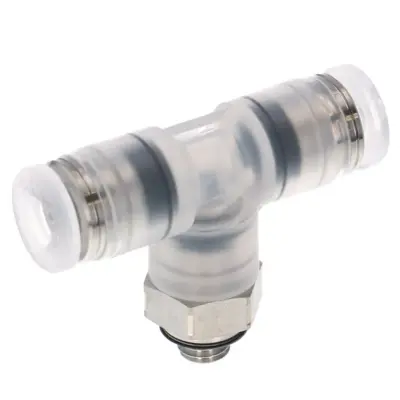 Đầu Nối Nhanh Khí Nén Dạng Chữ T Ren Ngoài Pisco PPB4-M5SUS-F