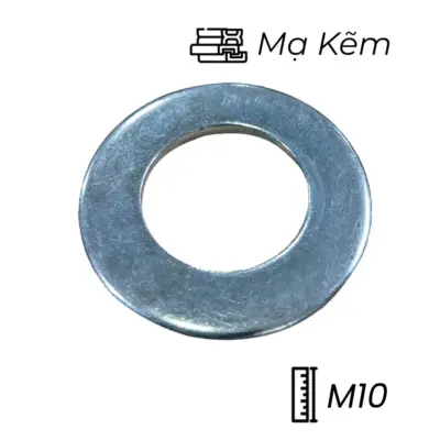 Lông Đền Phẳng Thép Mạ Kẽm DIN125 M10