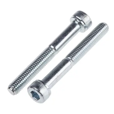 Lục Giác Chìm Đầu Trụ Thép Mạ Kẽm Trắng Cr3+ 12.9 DIN912 M6x60 Ren Lửng