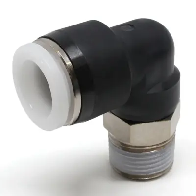 Đầu Nối Nhanh Khí Nén Dạng Cong 90° Ren Ngoài Pisco PL1/2-03W