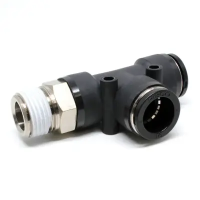 Đầu Nối Nhanh Khí Nén Dạng Chữ T Ren Ngoài Pisco PD16-04W-C