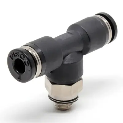 Đầu Nối Nhanh Khí Nén Dạng Chữ T Ren Ngoài Pisco PB4-M6W-C