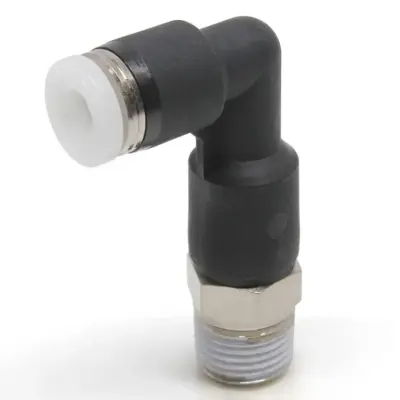Đầu Nối Nhanh Khí Nén Dạng Cong 90° Ren Ngoài (Dài) Pisco PLL5/32-N1U