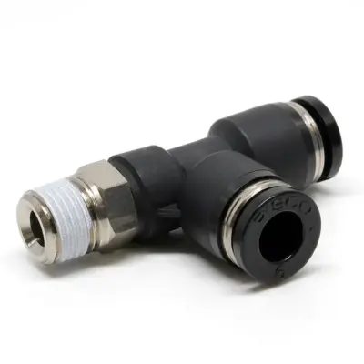 Đầu Nối Nhanh Khí Nén Dạng Chữ T Ren Ngoài Pisco PD6-01W