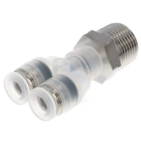 Đầu Nối Nhanh Khí Nén Dạng Chữ Y Ren Ngoài Pisco PPX6-03SUS-F-S