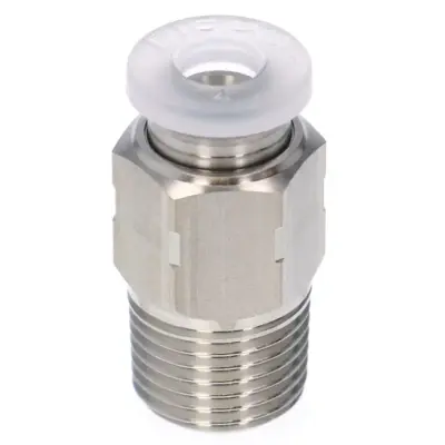 Đầu Nối Nhanh Khí Nén Dạng Thẳng Thân Lục Giác Ren Ngoài Pisco PPC10-03SUS-S-C