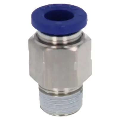 Đầu Nối Nhanh Khí Nén Dạng Thẳng Thân Lục Giác Ren Ngoài Pisco PC10-04SUS