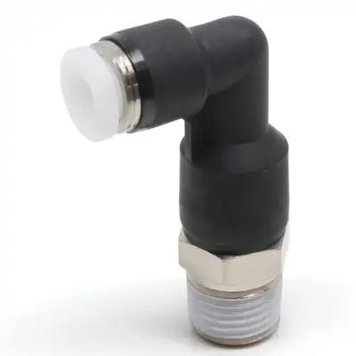 Đầu Nối Nhanh Khí Nén Dạng Cong 90° Ren Ngoài (Dài) Pisco PLL3/16-02-C