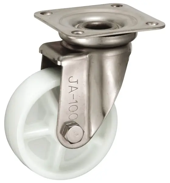 Bánh Xe Nylon Càng Inox Xoay Không Phanh D100 UKAI PBJA-100